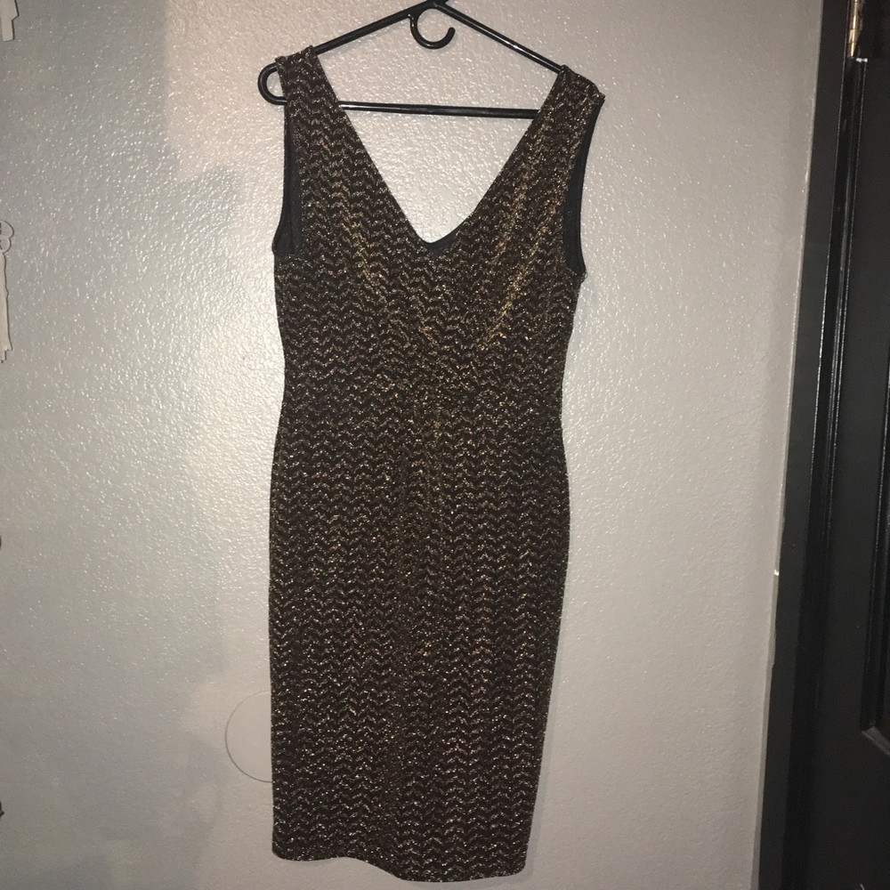 Zenobia black and Gold Dress